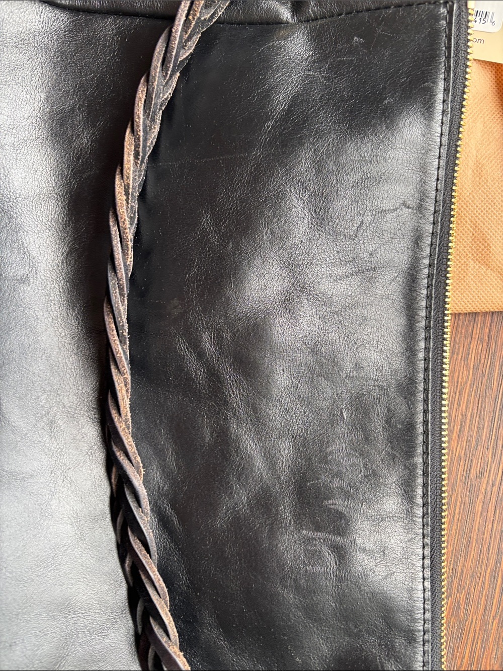 Patricia Nash large black leather purse with unused cross body strap - Picture 13 of 13